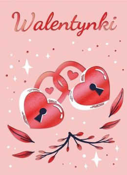 Kartka składana B6 Karnet B6 Walentynki KŁÓDKI Henry (5905701487493)