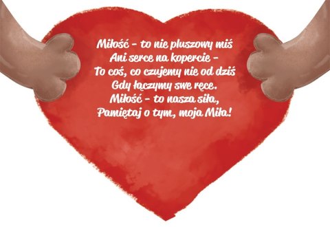 Kartka składana B6 Karnet B6 Walentynki MISIEK Henry (5905701487516)