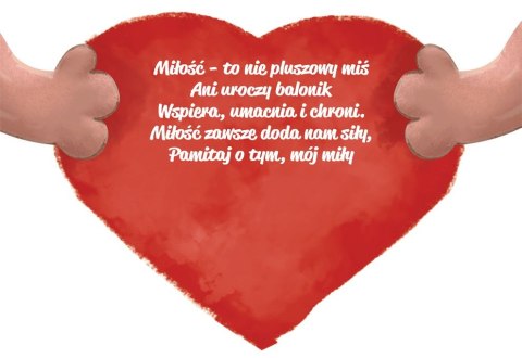 Kartka składana B6 Karnet B6 Walentynki MISKA Henry (5905701487509)