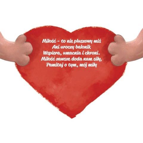 Kartka składana B6 Karnet B6 Walentynki MISKA Henry (5905701487509)