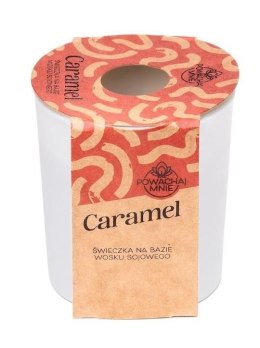 Świeczka ozdobna Powąchaj mnie Carmel biała 130ml Pavoncella (5905711530905)