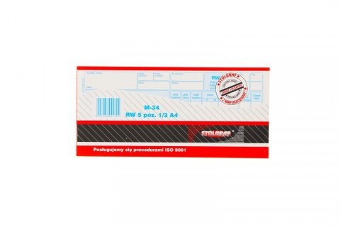 Druk samokopiujący RW 5 poz. 1/3 A4 1/3 A4 100k. Stolgraf (M34)