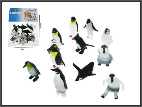 Figurka Pingwiny 4-5cm 12sztuk Hipo (HHZ19)