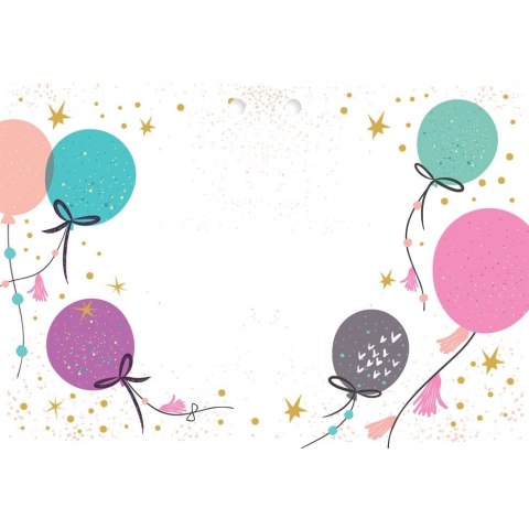 Kartka składana KARNET B8 balony brokatowe Henry (5905701484263)