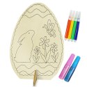 Ozdoba wielkanocna Drewniana dekoracja do kolorowania Arpex (WN3278)