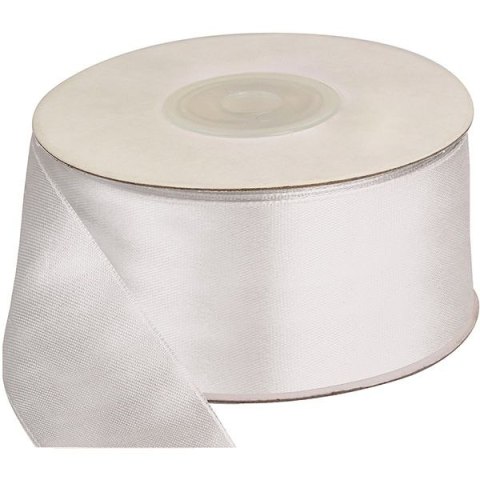 Wstążka Craft-Fun Series satynowa 38x25 [mm x m] biały Titanum (TS38-008)
