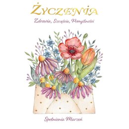 Kartka składana KARNET B6 KOPERTA Z KWIATAMI B6 Henry (5905701484041)