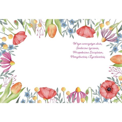 Kartka składana KARNET B6 KOPERTA Z KWIATAMI B6 Henry (5905701484041)