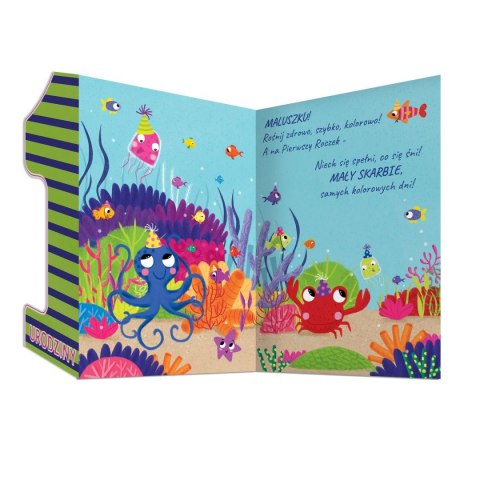 Kartka składana Karnet A5 z klapką roczek konik morski A5 Henry (5905701487844)