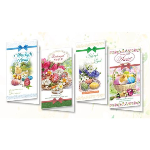 Kartka składana DL karnet z naklejanymi elementami wzory świeckie Top Graphic (DLXWN)