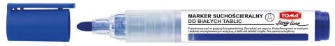 Marker suchościeralny niebieski wkład niebieski 3,0mm okrągła końcówka Toma (TO-265)