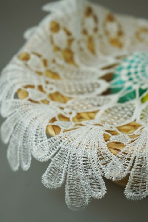 Ozdoba wielkanocna Ażurowa serweta na koszyczek (okrągła) Arpex (D3070)