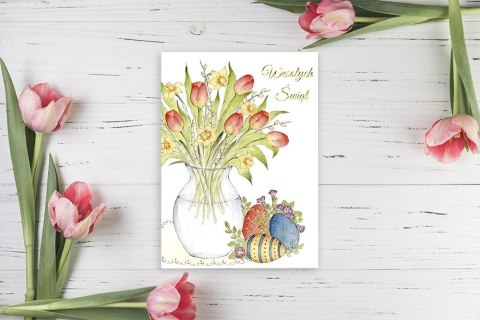 Kartka składana B6 Wielkanoc Bukiet Henry (5906395527649)