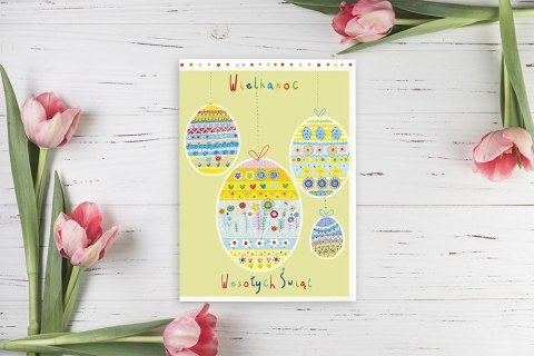 Kartka składana B6 Wielkanoc Pisanki Henry (5907465667104)