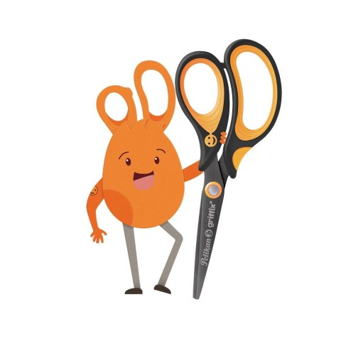 Nożyczki Griffix spiczaste praworęczne mix Pelikan (300009549)