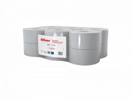 Papier toaletowy przemysłowy 1 warstwowy jumbo kolor: szary śr. 180mm Cliver (6231)