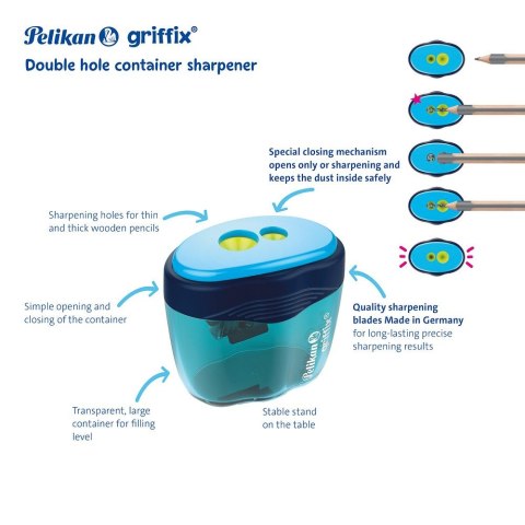 Temperówka GRIFFIX 701280 niebieski plastikowa Pelikan (300008247)