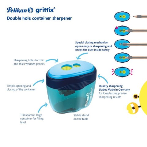 Temperówka Griffix niebieska niebieski plastikowa Pelikan (300008246)