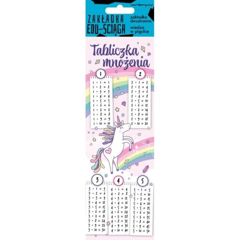 Zakładka do książki Ściąga tabkiczka mnożenia unicorn tęcza Henry (5905701482696)