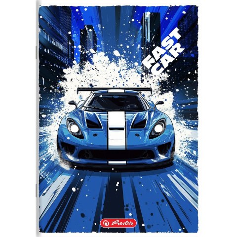 Zeszyt Fast Car A5 16k. 70g linia podwójna kolorowa Herlitz (400196834)
