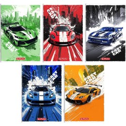 Zeszyt Fast Car A5 32k. 70g linia podwójna kolorowa Herlitz (400196835)