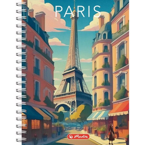 Kołozeszyt (kołonotatnik) Retro City B5 100k. 70g krata Herlitz (400196852)