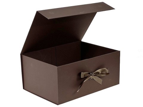 Pudełko na prezent do samodzielnego składania, brązowe [mm:] 390x280x 175 Adar (617827)