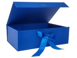 Pudełko na prezent do samodzielnego składania, granatowe [mm:] 280x200x 90 Adar (617803)