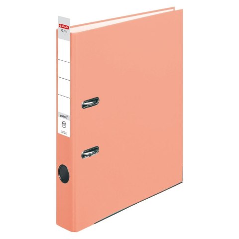 Segregator dźwigniowy 50028498 Q.file protect A4 50mm łososiowy Herlitz (300005712)