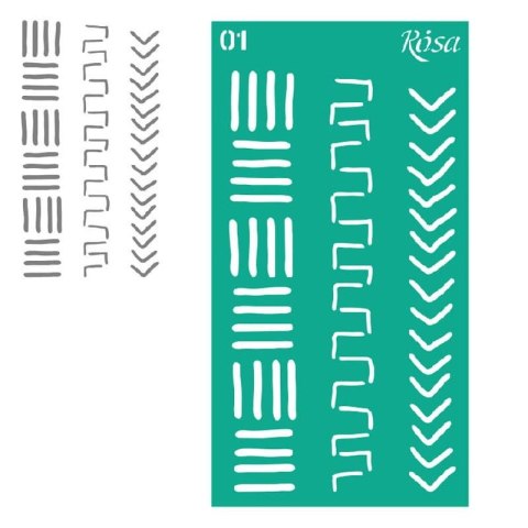 Szablon elementy geometryczne Rosa (nr.01)