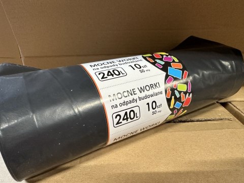 Worki na gruz 240l kolor: czarny 240L 10 szt My Fastec