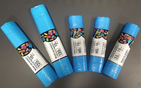 Worki na śmieci niebieska interleave kolor: niebieski 120L 10 szt Fastec