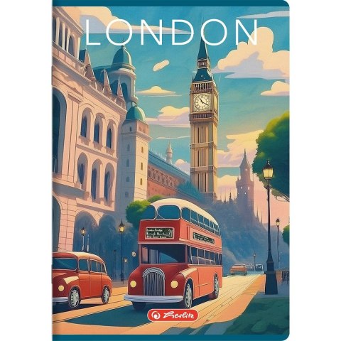 Zeszyt Retro City A4 96k. 70g linia Herlitz (400196849)