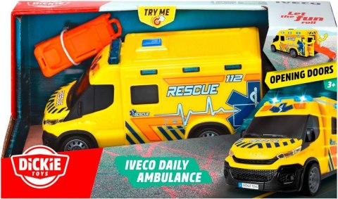 Ambulans Iveco 18cm, światło i dźwięk Dickie (371-3014)