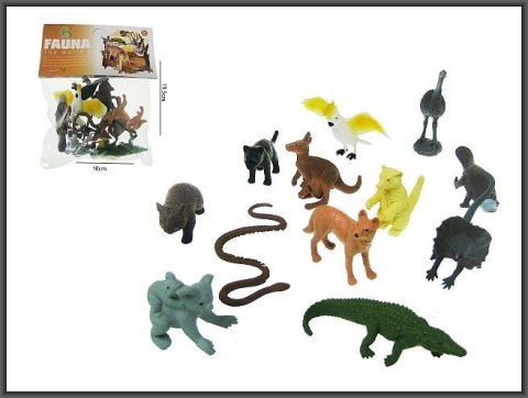 Figurka Zwierzęta dzikie Australia 6-8cm 12sztuk Hipo (HHZ18)