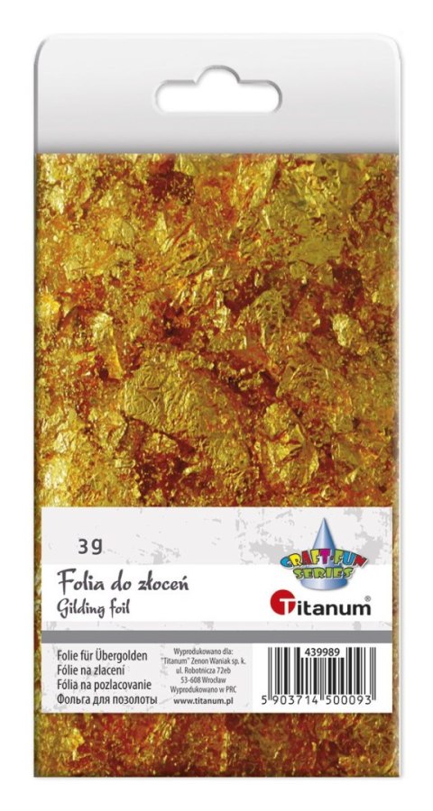 Folia ozdobna Craft-Fun Series do złoceń płatki złota Titanum
