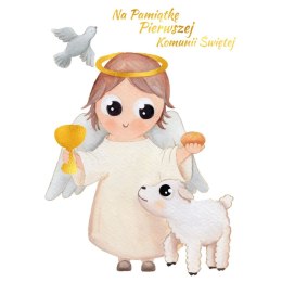 Kartka składana B6 B6 KOMUNIA ANIOŁ Henry (5907465660273)