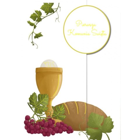 Kartka składana B6 KARNET B6 KOMUNIA KÓŁKO CHLEB Henry (5907465664943)