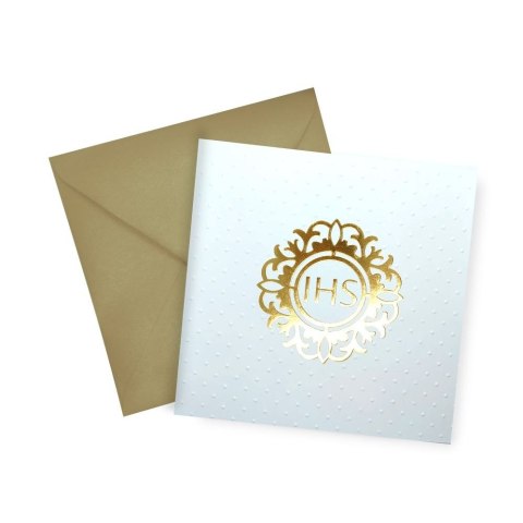 Kartka składana kw KARNET KW KOMUNIA TŁ IHS Henry (5907465663304)