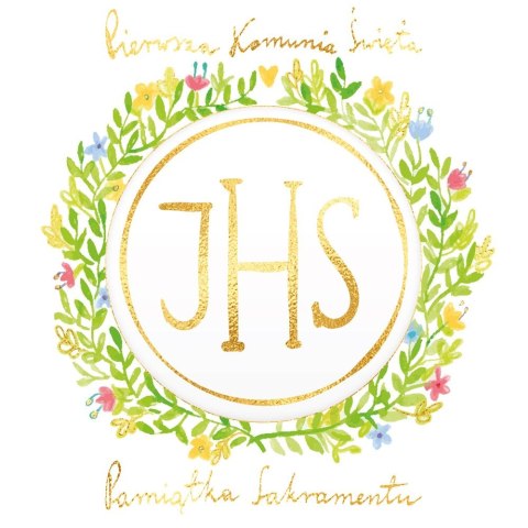 Kartka składana kw KARNET KW KOMUNIA Wianek Kwiaty Henry (5907465664844)