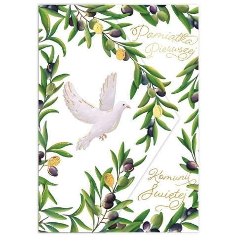 Kartka składana A5 Karnet A5 KOMUNIA KOPERTA OLUWKI I GOŁĄB Henry (5907465667579)