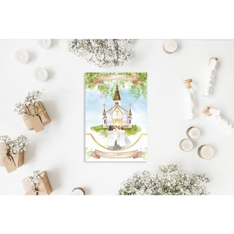 Kartka składana B6 Karnet B6 KIESZONKA KOMUNIA KOSCIÓŁ Henry (5907465667487)