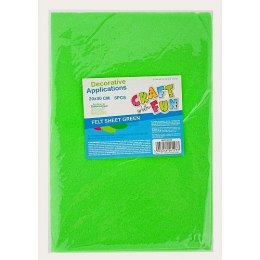 Ozdoba filcowa 20x30x5szt zielona 40/80 Craft with Fun (439308)