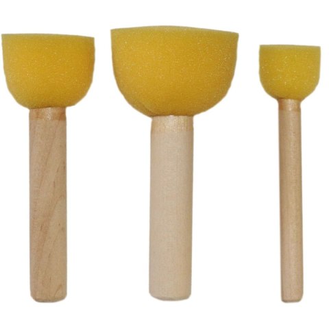 Pędzel Craft-Fun Series gąbka do malowania zestaw 3 szt. Titanum (hsm001)