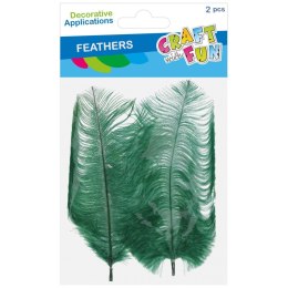 Piórka zielony ciemny Craft With Fun (545787)