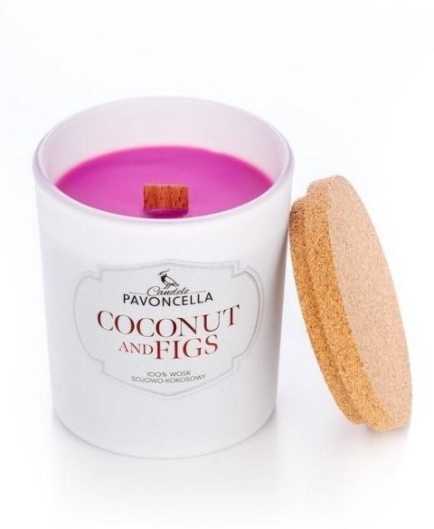 Świeczka ozdobna Classico Coconut and Figs biała 135 g Pavoncella (5905711530134)