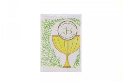 Kartka składana B6 KARNET B6 KOMUNIA KÓŁKO KIELICH Henry (5907465664943)