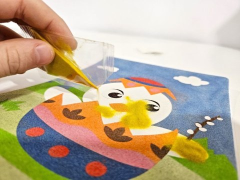 Książeczka edukacyjna kurczak wielkanocny paskowe malowanki Alexander