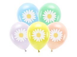 Balon gumowy Stokrotki (1 op. / 5 szt.) mix 300mm Partydeco (ECO30P-201-000-5)