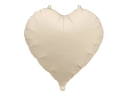Balon foliowy serce jasny beż, 45cm 18cal Partydeco (FB9T-013J)